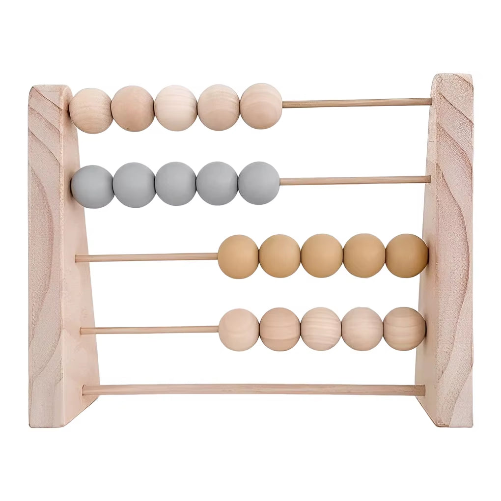 Wood Abacus Toy for Kids Room Desktop Decoration Baby Early Learning Math Educational Toy Natural Wood Nursery Decor