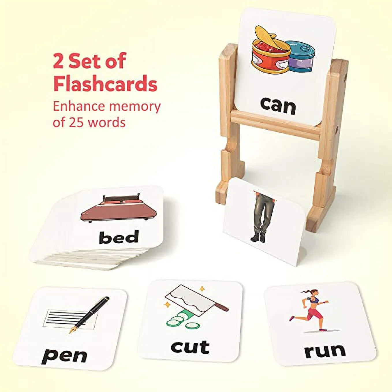 Wooden Reading Blocks Short Vowel Rods Spelling Games, Flash Cards Turning Rotating Letter Puzzle, Sight Words Montessori Spinning Alphabet Learning Toy for Preschool 3 Year