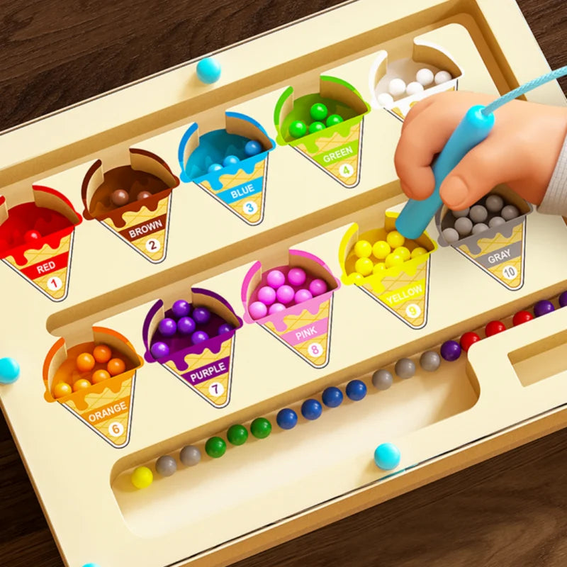 Toys Gifts for 2 3 4 5 Years Old Toddler Girls Boys, Magnetic Color and Number Maze Montessori Toys for 2+ Year Old Kids Birthday Learning Quiet Travel Toy