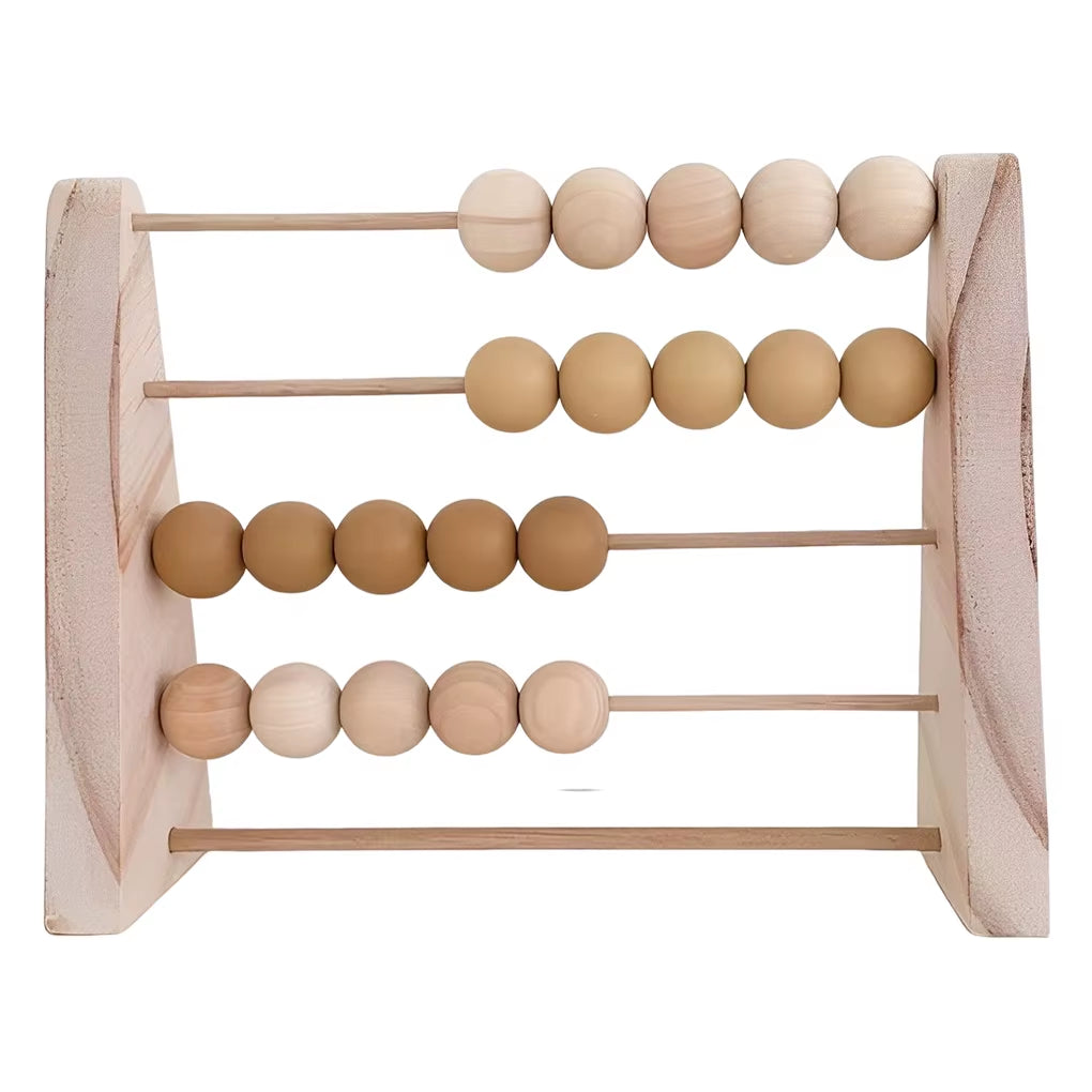 Wood Abacus Toy for Kids Room Desktop Decoration Baby Early Learning Math Educational Toy Natural Wood Nursery Decor