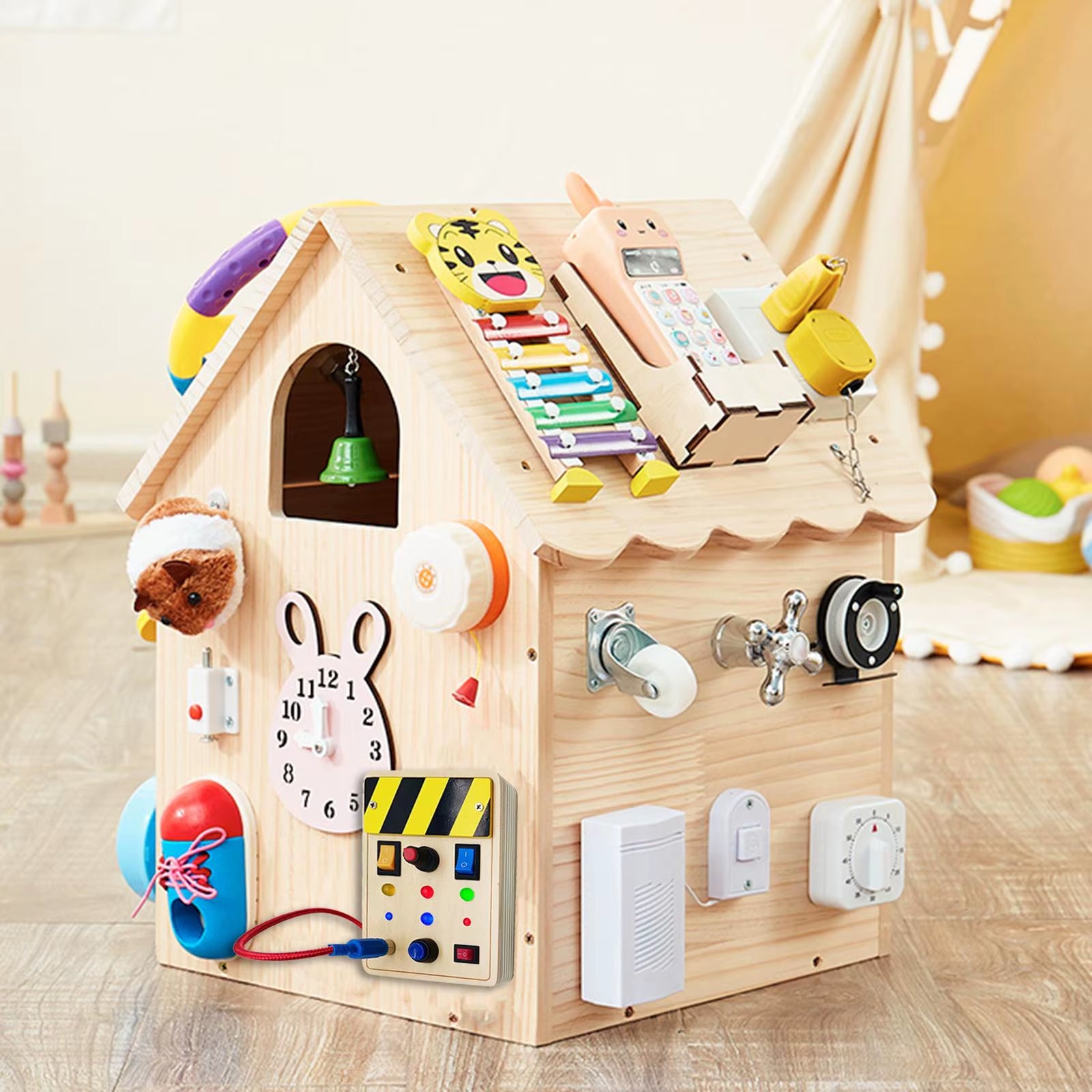 Wooden Toys Toggle Switch Early Educational Montessori Busy