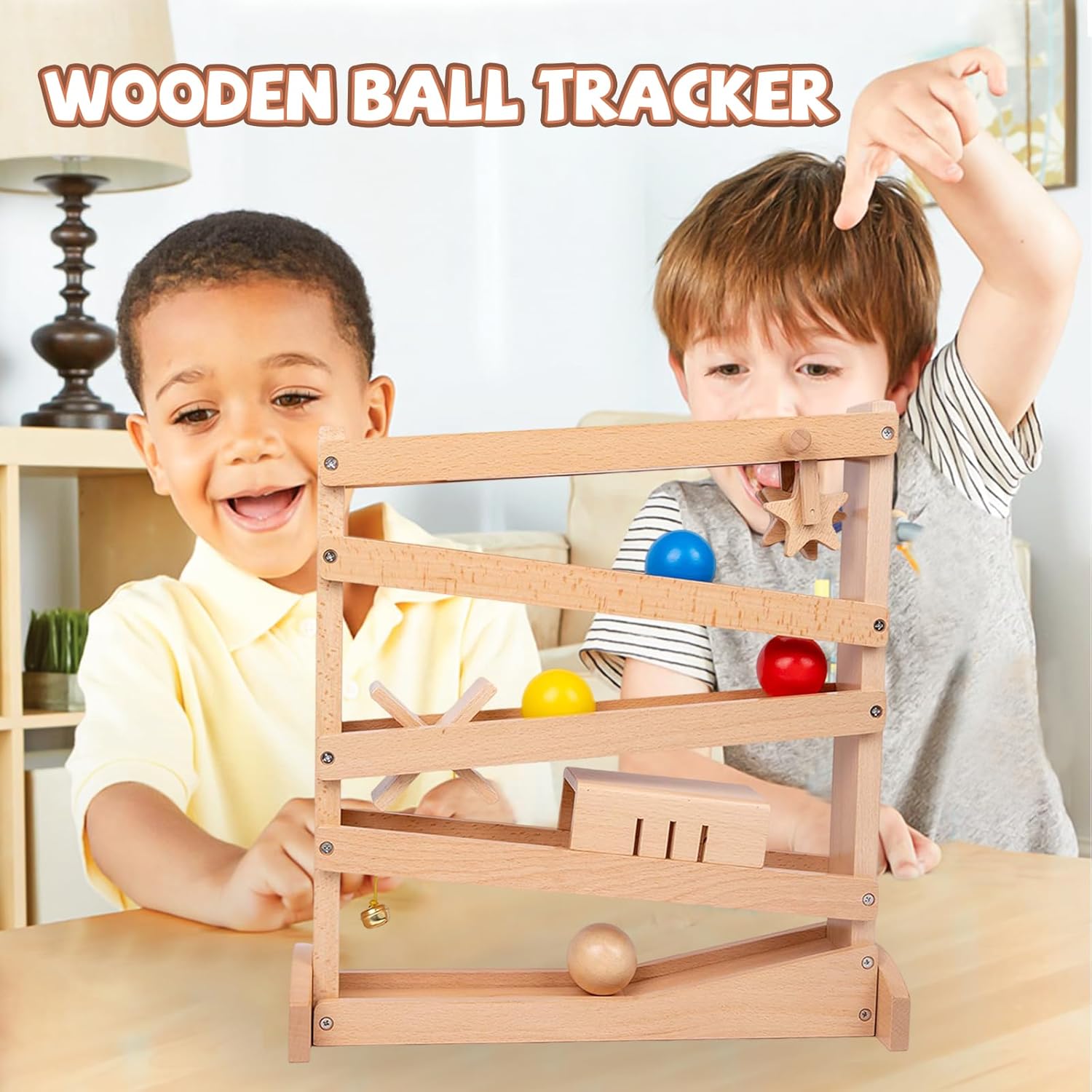 Tracker Ball Drop Toys Wooden Toys for 1 2 3 Years Old Toddlers Montessori-Inspired Toys for Babies