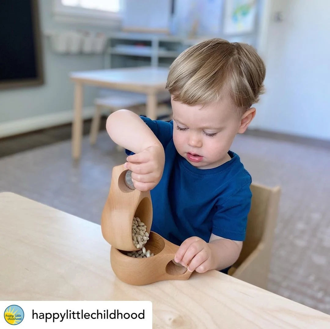 Wooden Pouring Set Cups Montessori