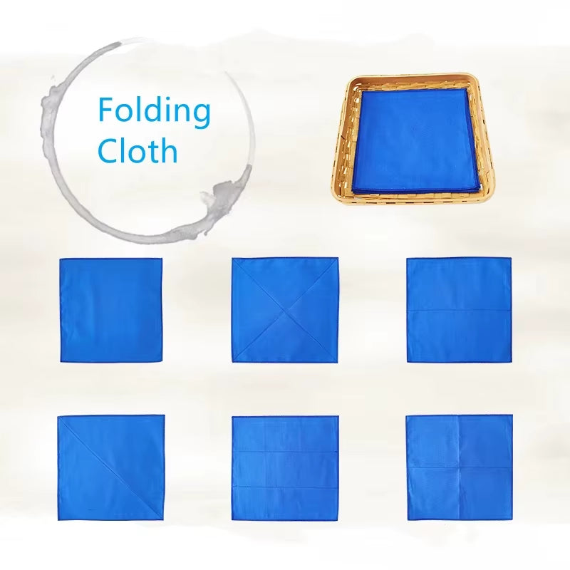 Montessori Practical Life Activity Folding Cloth Game Set Kids Basic Skill Learning Resources Early Childhood Education Works
