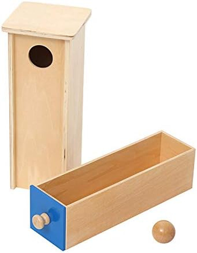 Object Permanence Box W/ Drawermontessori Ball Drop Imbucare Box
