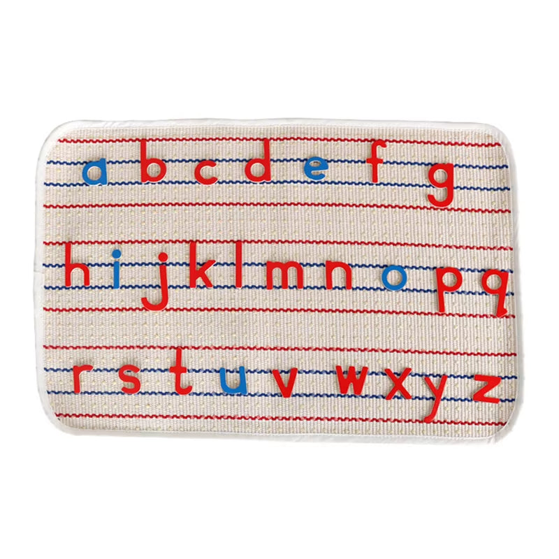 Children Montessori Language Educational Toys Instructions Activity Boxed Letter Blanket Wooden Blue Red English Alphabet Toys