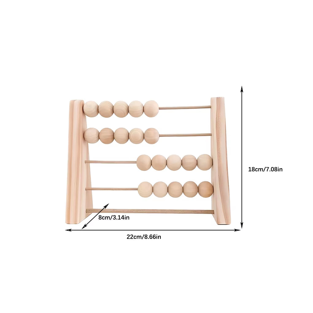 Wood Abacus Toy for Kids Room Desktop Decoration Baby Early Learning Math Educational Toy Natural Wood Nursery Decor
