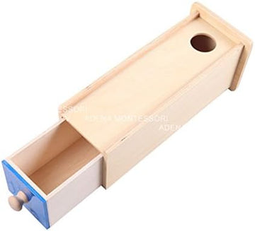 Object Permanence Box W/ Drawermontessori Ball Drop Imbucare Box