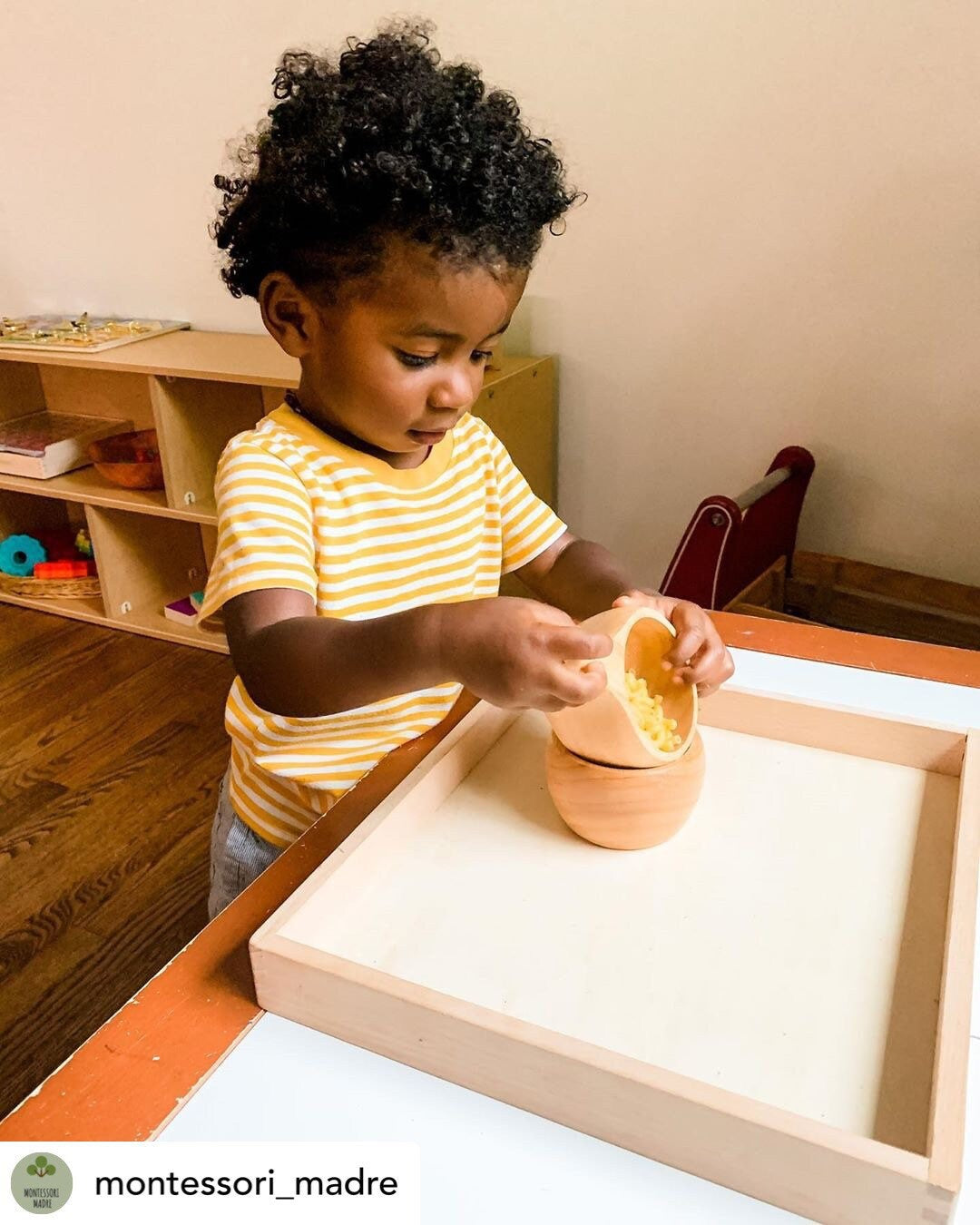 Wooden Pouring Set Cups Montessori