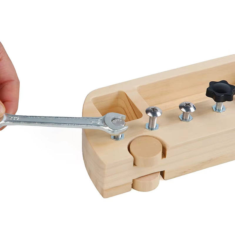 Montessori Busy Toys Busy Bus Children Learn to Twist Screws Nuts Workbench Tools Daily Life Teaching Aids Early Education Toys