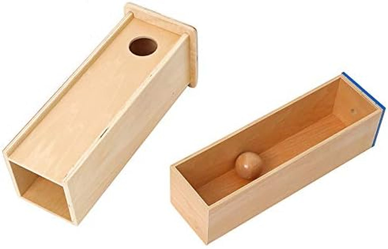 Object Permanence Box W/ Drawermontessori Ball Drop Imbucare Box