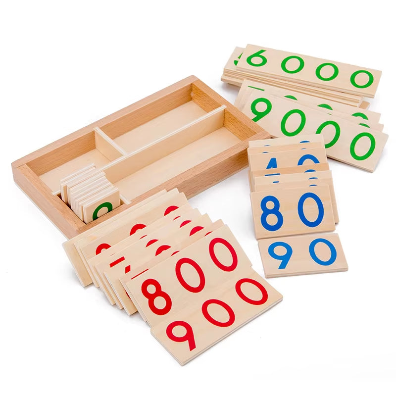 Kids Montessori Set Math Toy Learning Number Geometry Wooden Toy Fractional Counting Early Educational Spindle Box Teaching Aids