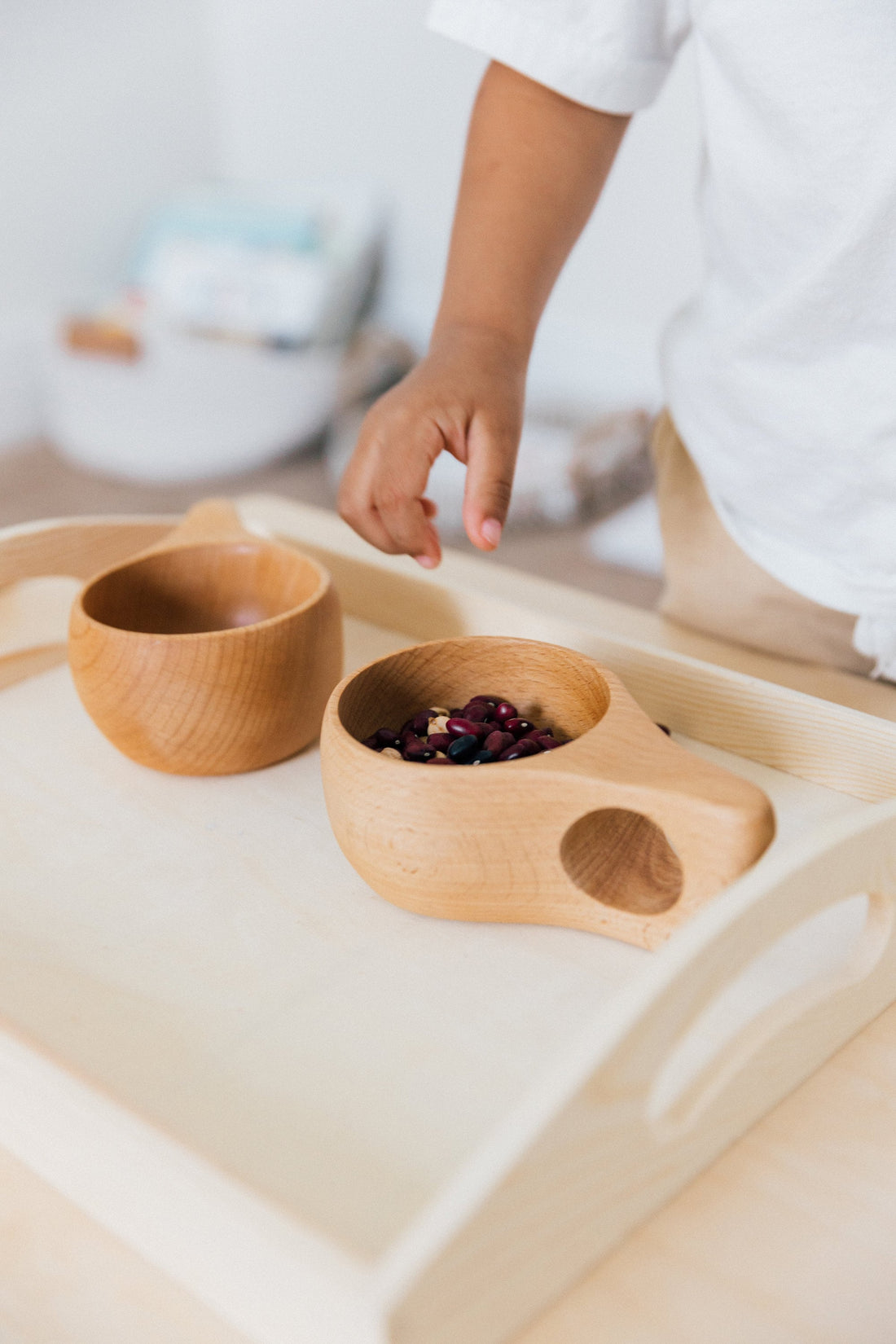 Wooden Pouring Set Cups Montessori