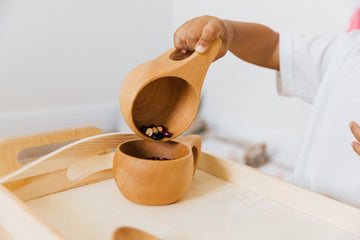 Wooden Pouring Set Cups Montessori